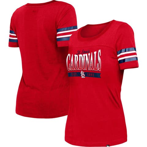 New Era St Louis Cardinals Womens Red Comfort Colors LS Tee