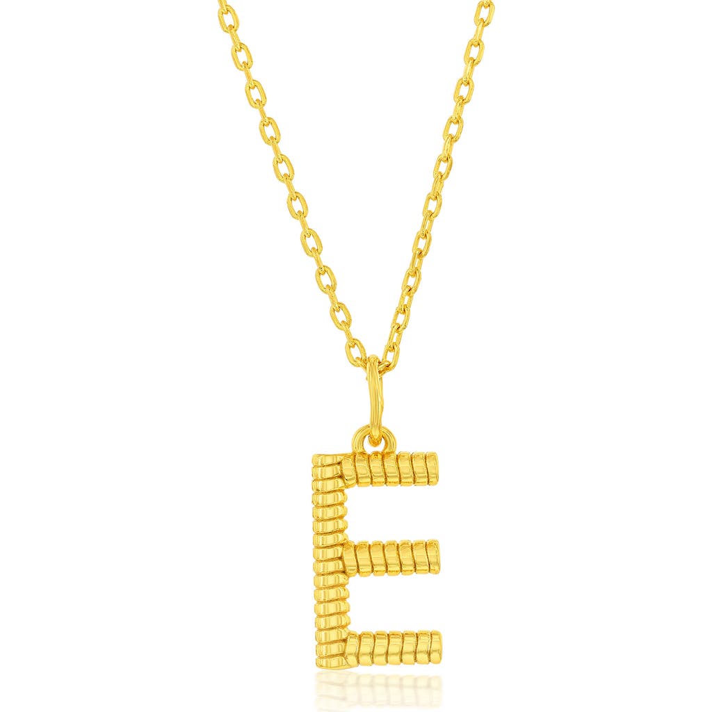 SIMONA SIMONA CROISSANT INITIAL PENDANT NECKLACE