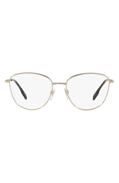 burberry Virginia 55mm Phantos Optical Glasses in Light Gold at Nordstrom