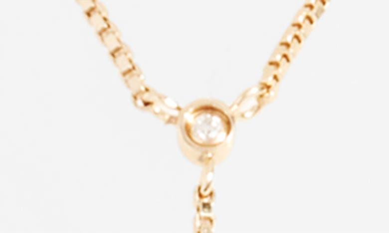 Shop Jennifer Zeuner Mallory Diamond Y-necklace In Yellow Gold