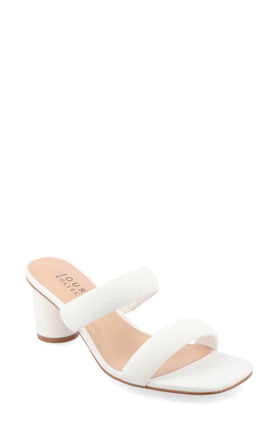 Shop Journee Collection Aniko Double Strap Sandal In White