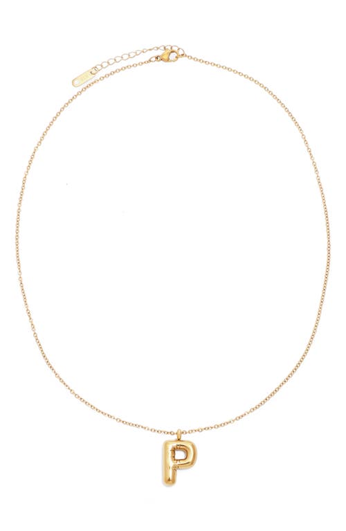Petit Moments Bubble Initial Necklace In Gold - P