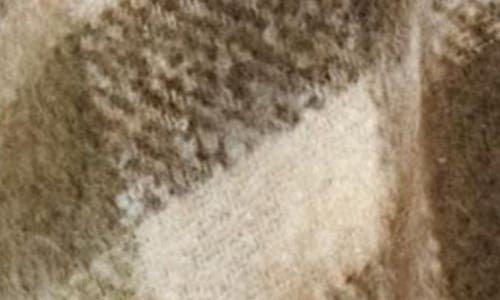 Marcus Adler Plaid Fringe Ruana In Olive