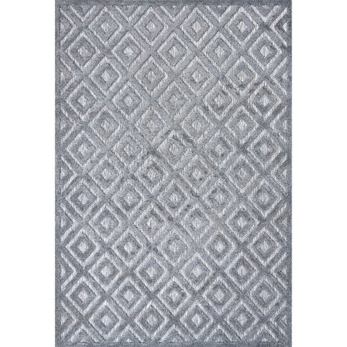 JONATHAN Y JONATHAN Y PORTMANY NEUTRAL DIAMOND TRELLIS INDOOR/OUTDOOR AREA RUG 