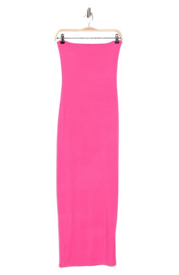 Shop Velvet Torch Tube Maxi Dress In Pink