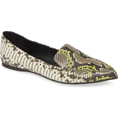 Steve Madden Feather Loafer Flat, Grey