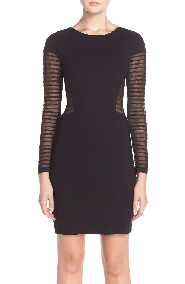 French Connection 'Bette' Mesh Inset Jersey Sheath Dress | Nordstrom
