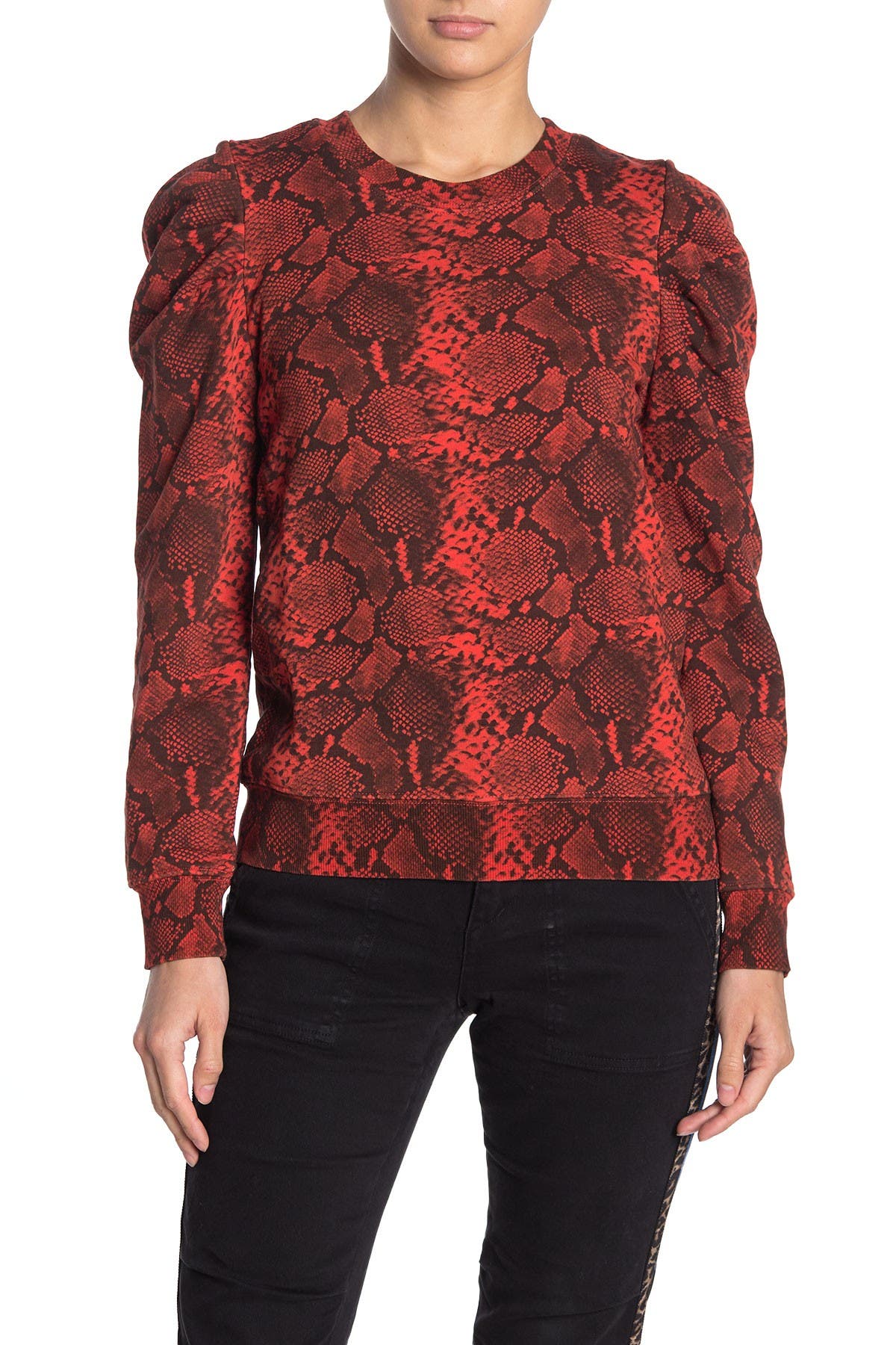 pam and gela puff sleeve sweatshirt