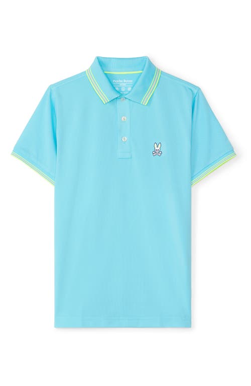 Psycho Bunny Kids' Desoto Tipped Piqué Knit Polo In Bluefish