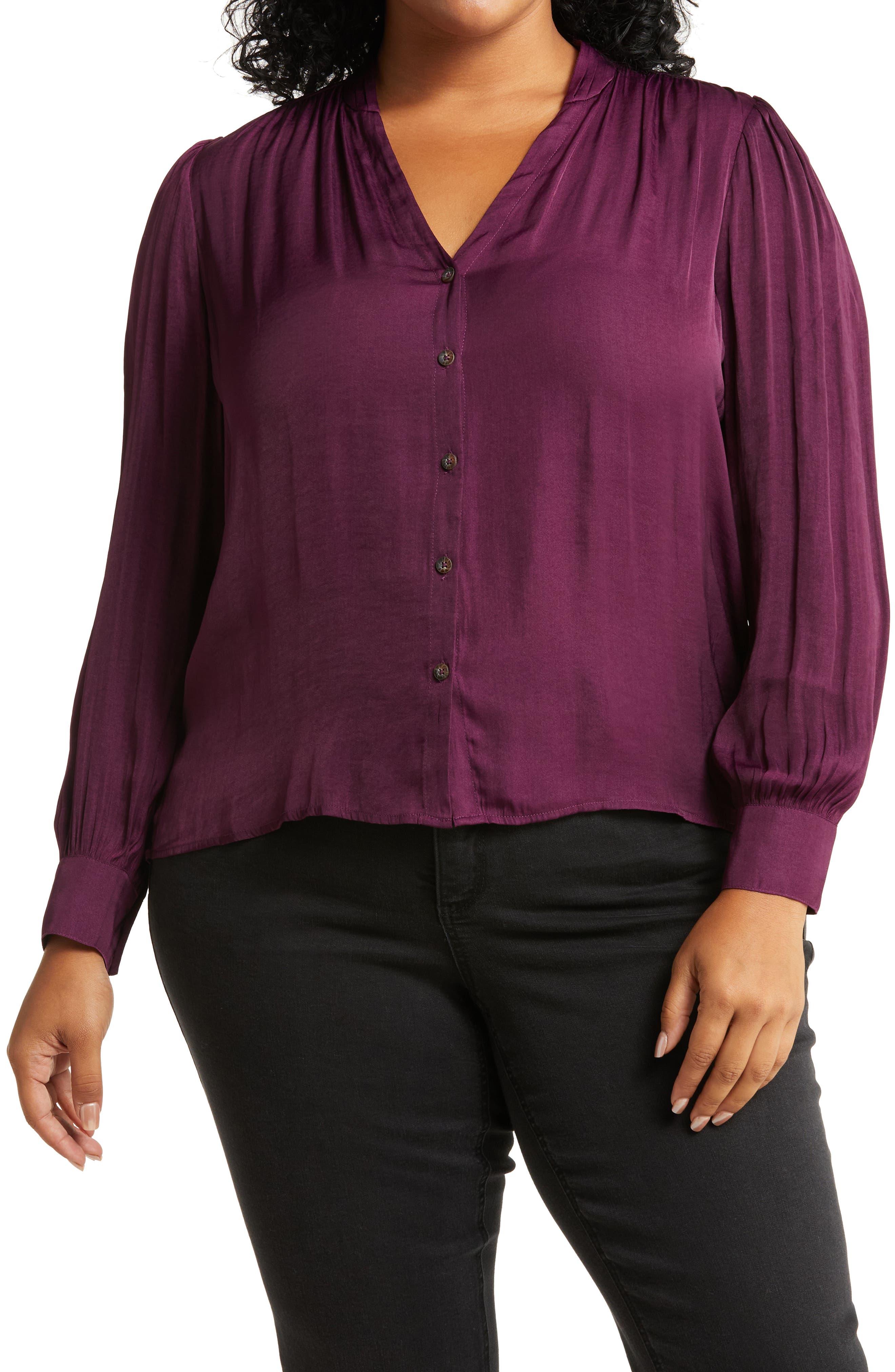 plus size purple dressy tops