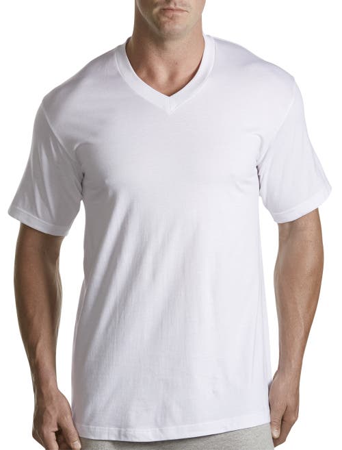 Harbor Bay 3-pk V-neck T-shirts In White