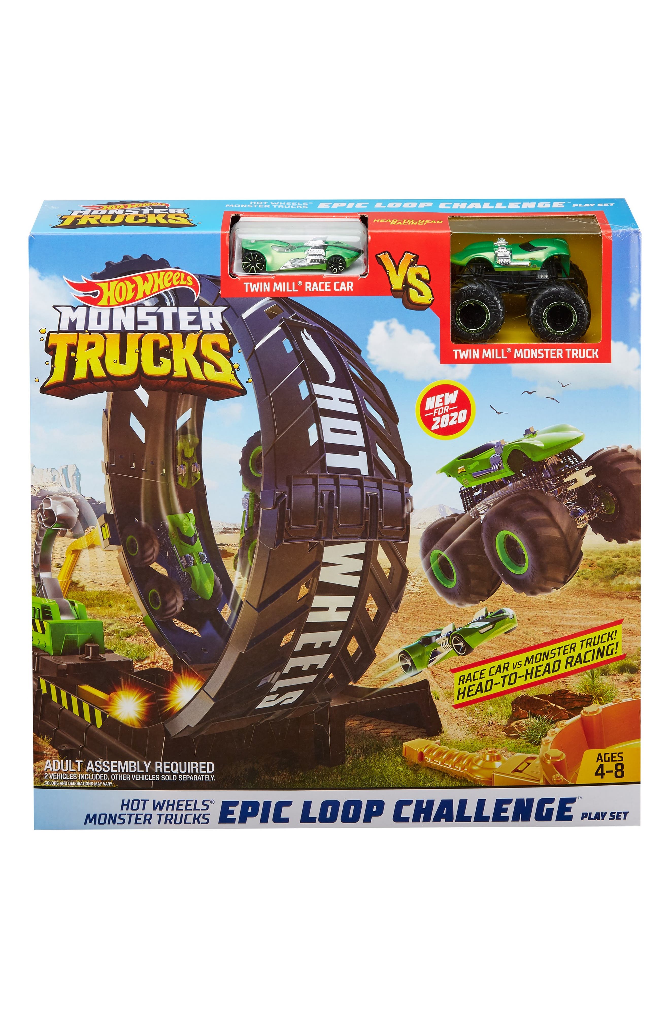 hot wheels monster trucks epic loop challenge playset