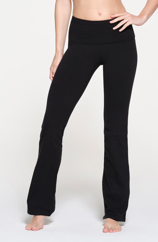 Skims Outdoor Foldover Bootcut Pants In Onyx