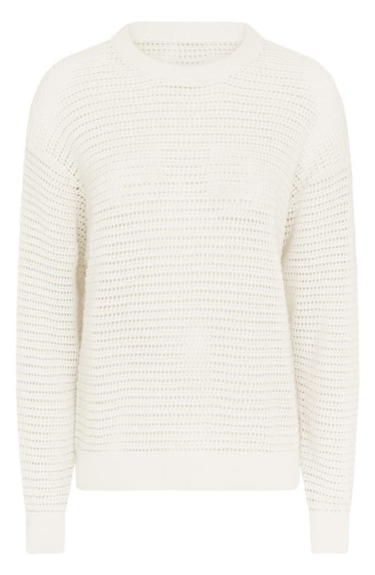 Shop Varley Kershaw Crewneck Sweater In Egret