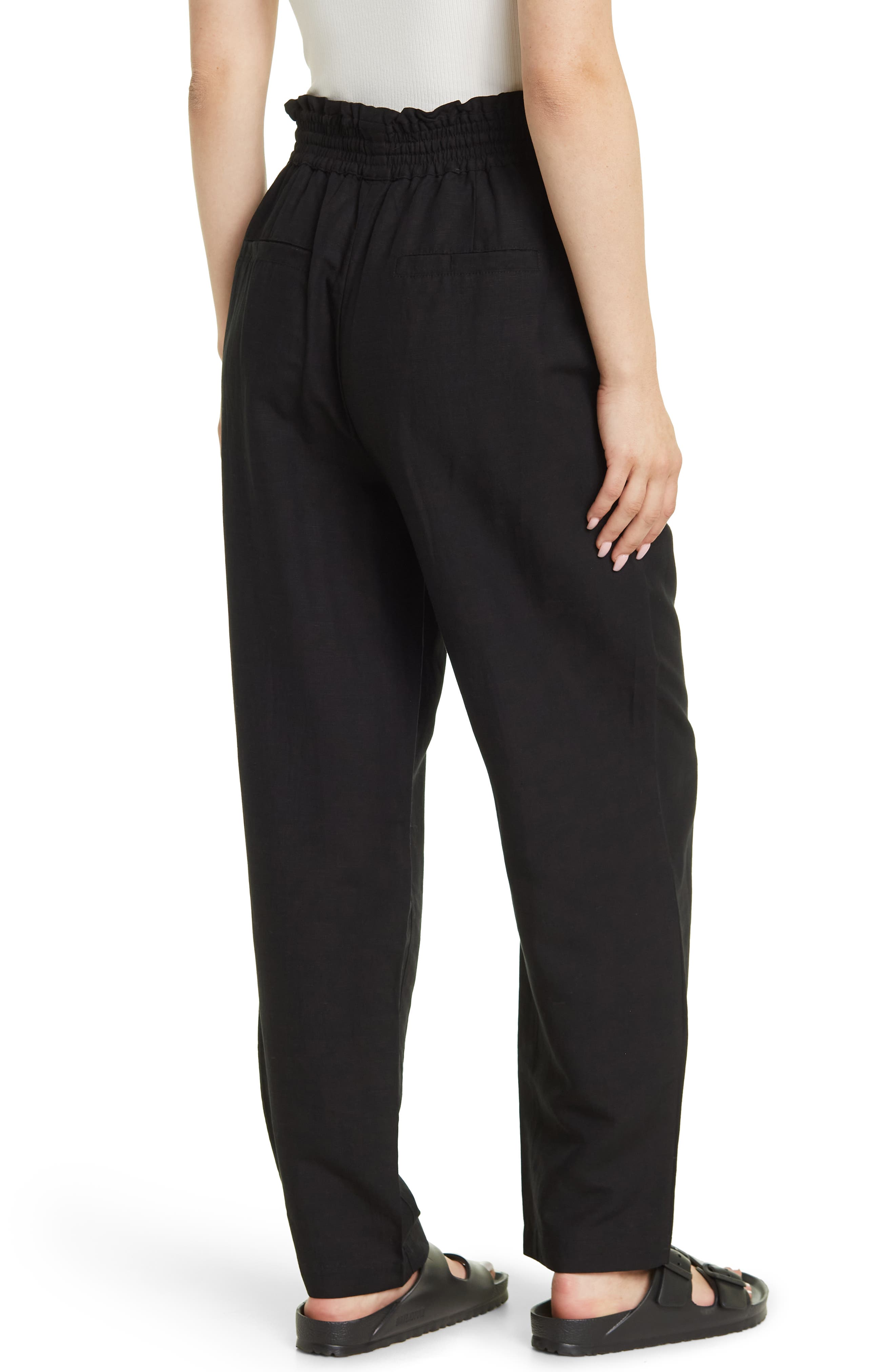 BLANKNYC Linen Pull-On Drawstring Pants 