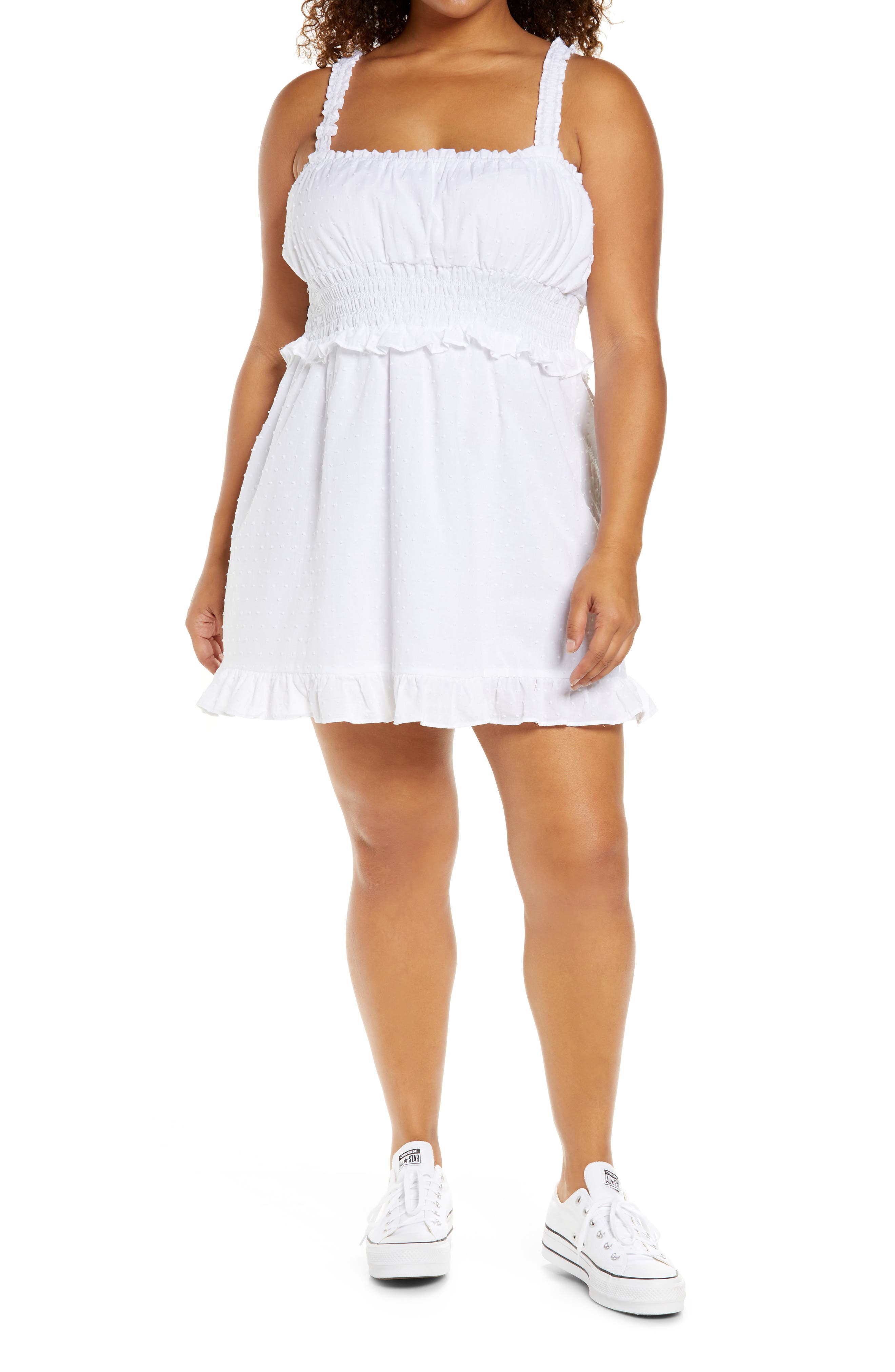 plus white sundress