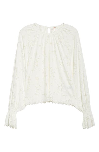 Free People Olivia Lace Top In Ivory | ModeSens