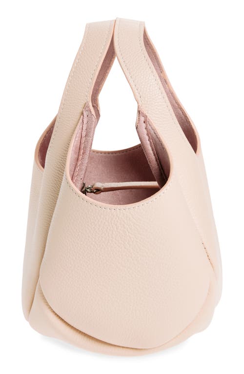 Shop Coperni Mini Swipe Leather Top Handle Bucket Bag In Pink Pnk