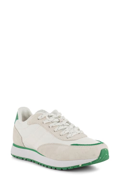 Nellie Soft Sneaker in White/Basil