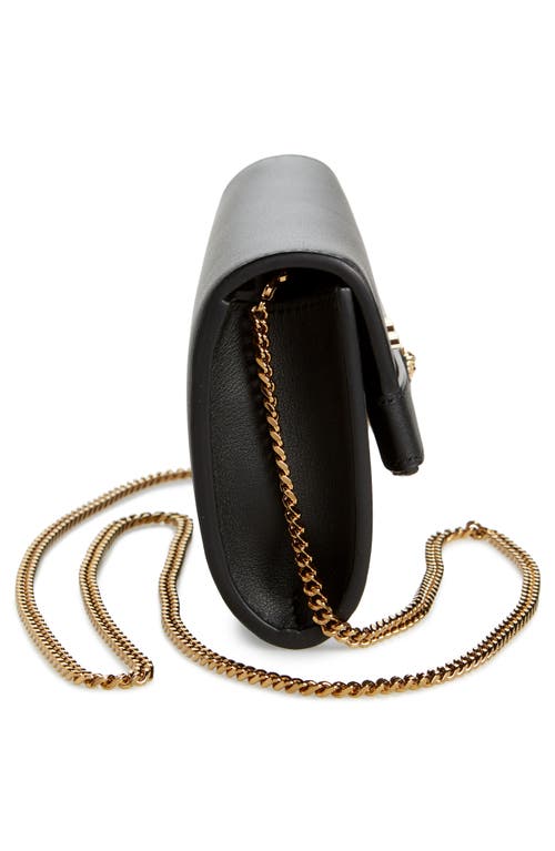 Versace Medusa '95 Leather Crossbody Bag In Black- Gold