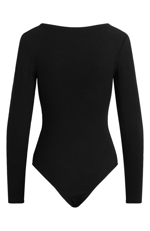 Shop Favorite Daughter The Perfect Rib Bodysuit In Black