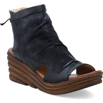 Miz Mooz Anna Slouch Wedge Bootie - Black