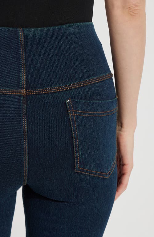 Lyssé High Rise Ankle Baby Bootcut Jeans In Mid Wash In Indigo