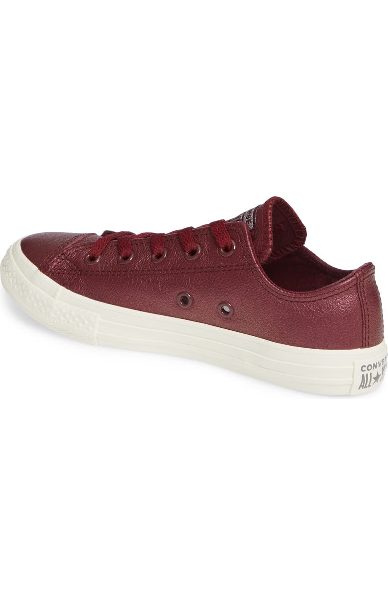 Converse Chuck Taylor<sup>®</sup> All Star<sup>®</sup> Metallic Faux Leather Ox Sneaker, Alternate, color, 