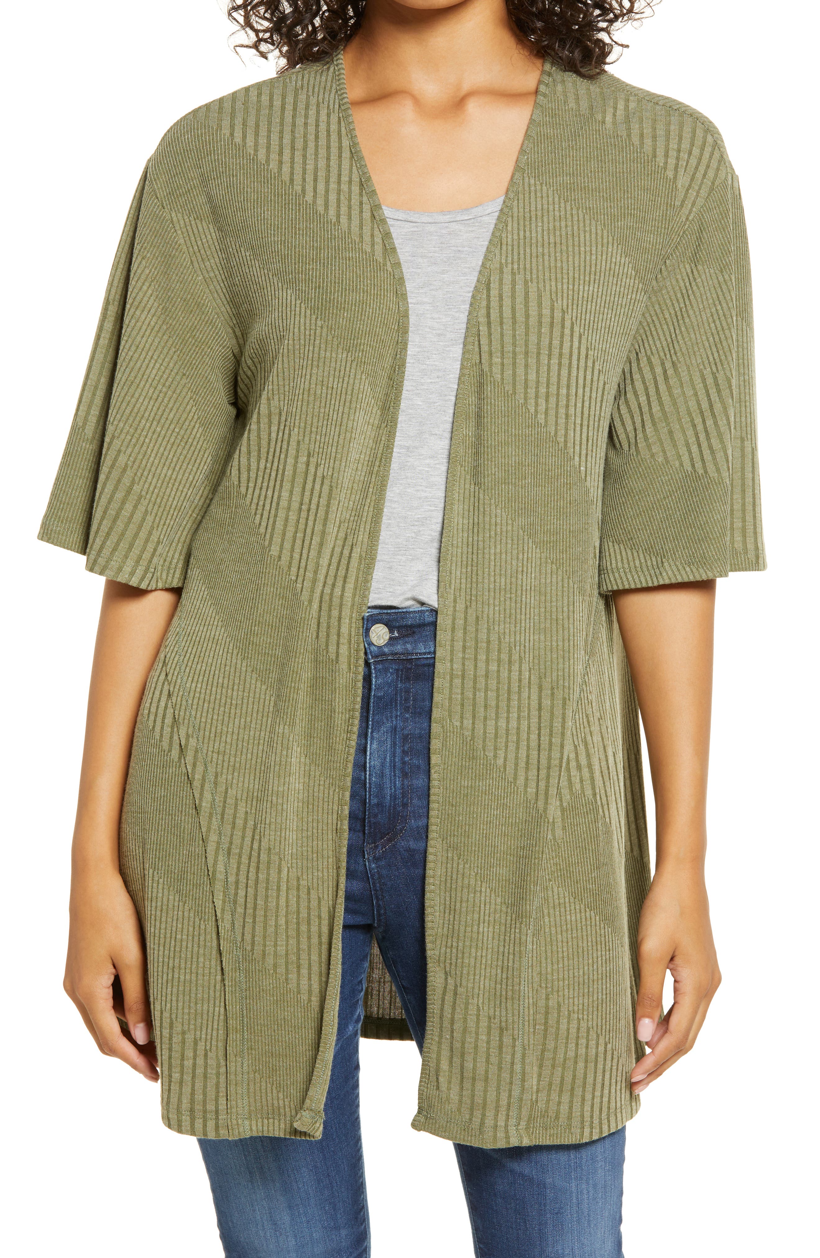 green wool cardigan womens