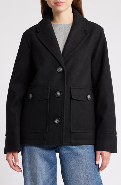 Shop Sam Edelman Patch Pocket Short Coat In Black