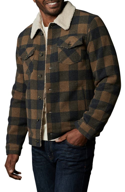 The Normal Brand Buffalo Plush Fleece Lined Jacket In Chestnut Buffalo