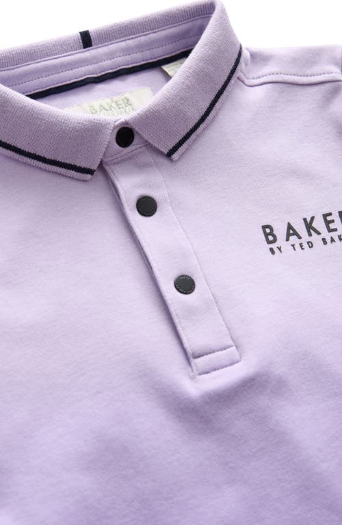 Shop Baker By Ted Baker Kids' Ombré Cotton Polo In Purple