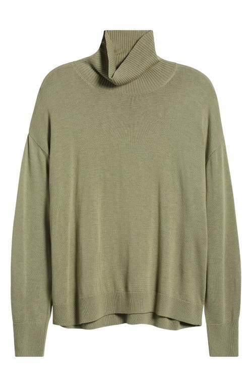 Shop Treasure & Bond Turtleneck Sweater In Olive Acorn