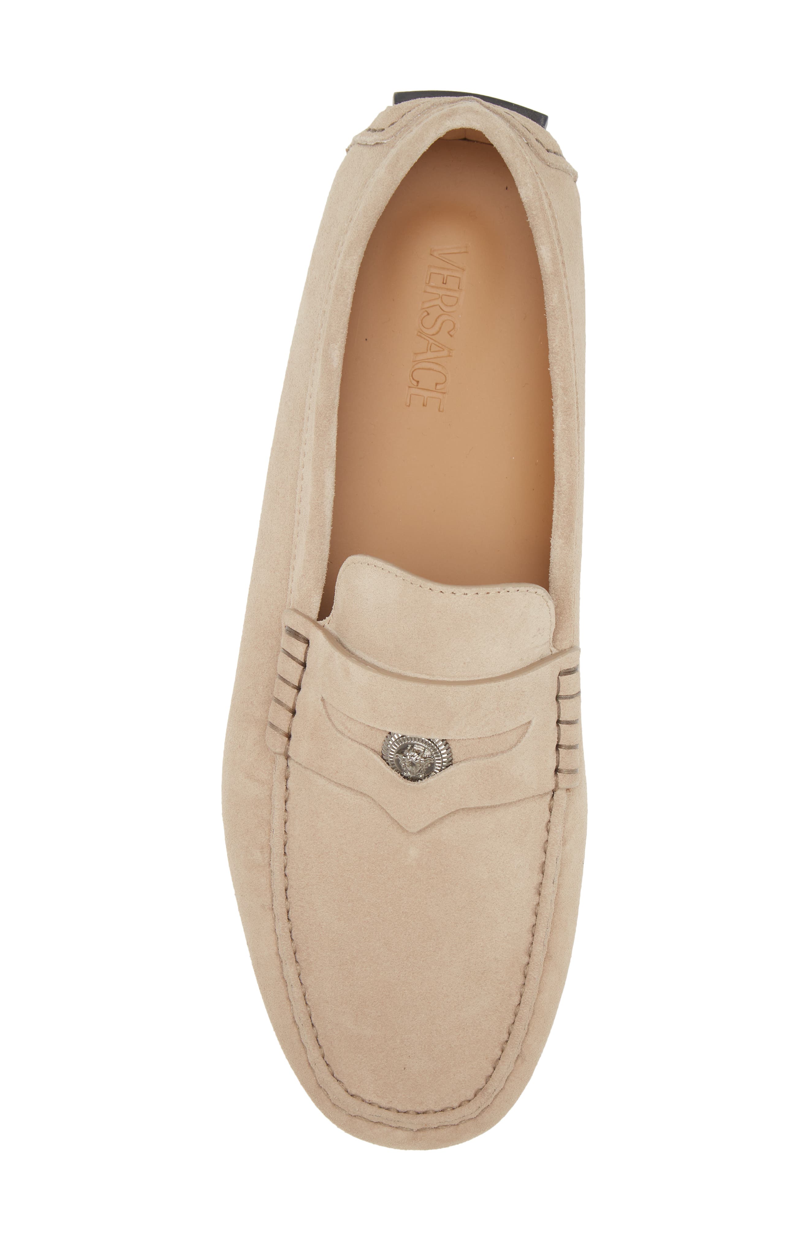 Versace Medusa Coin Penny Driving Loafer in Light Sand  display picture 3
