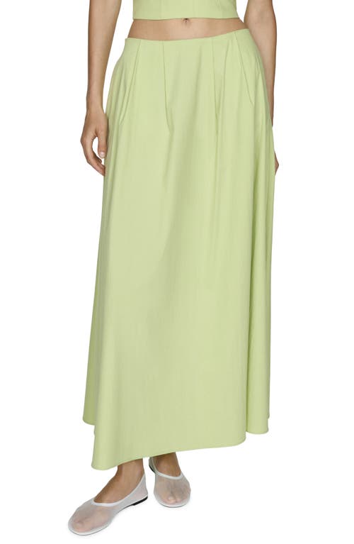 Shop Mango Flared Skirt In Pastel Green