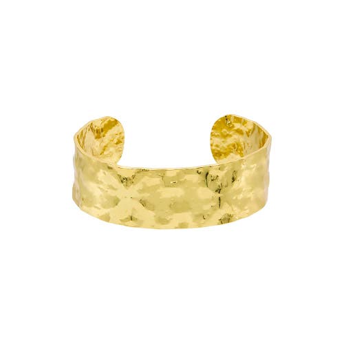 Shop Adina Eden By  Hammered Cuff Bangle Bracelet In Gold