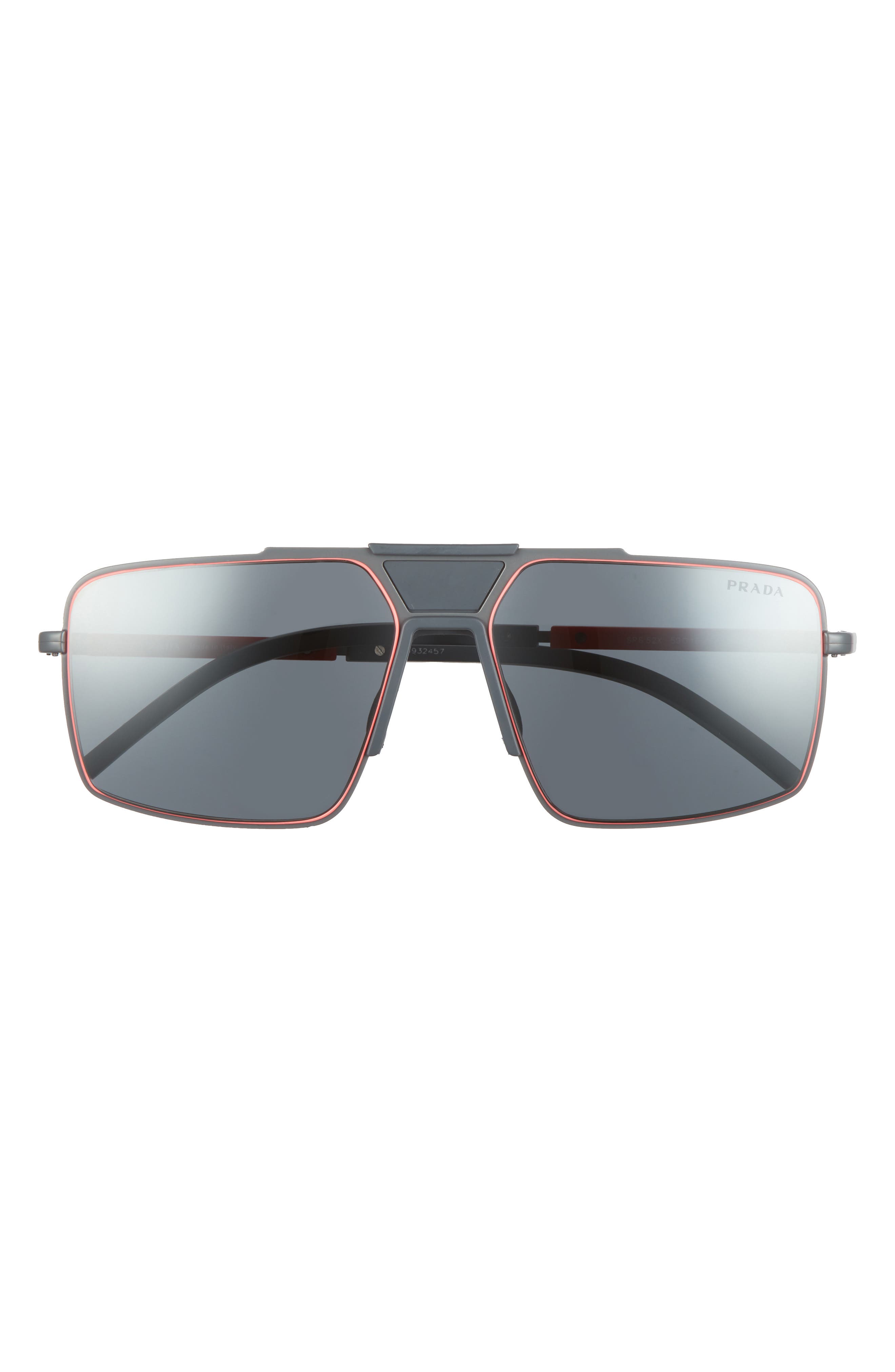 prada 59mm rectangular sunglasses