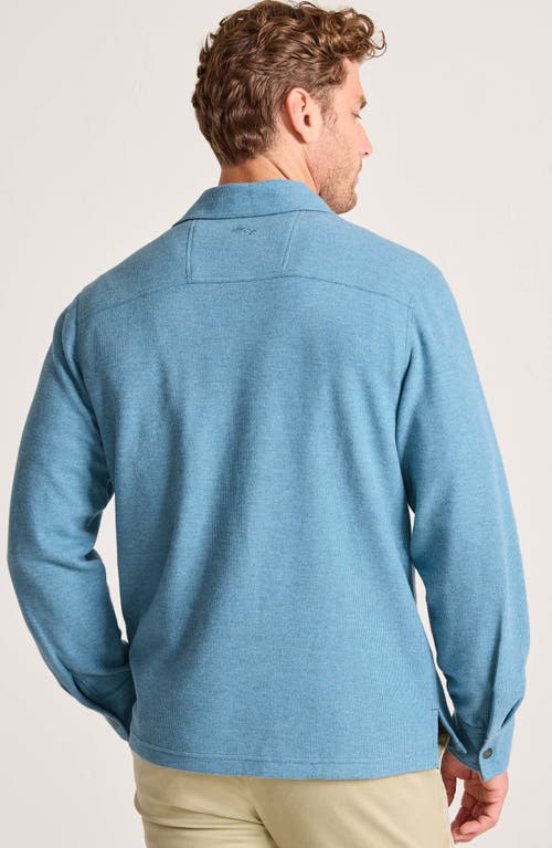 Shop Tommy Bahama Las Arias Long Sleeve Polo In Corfu Blue Heather