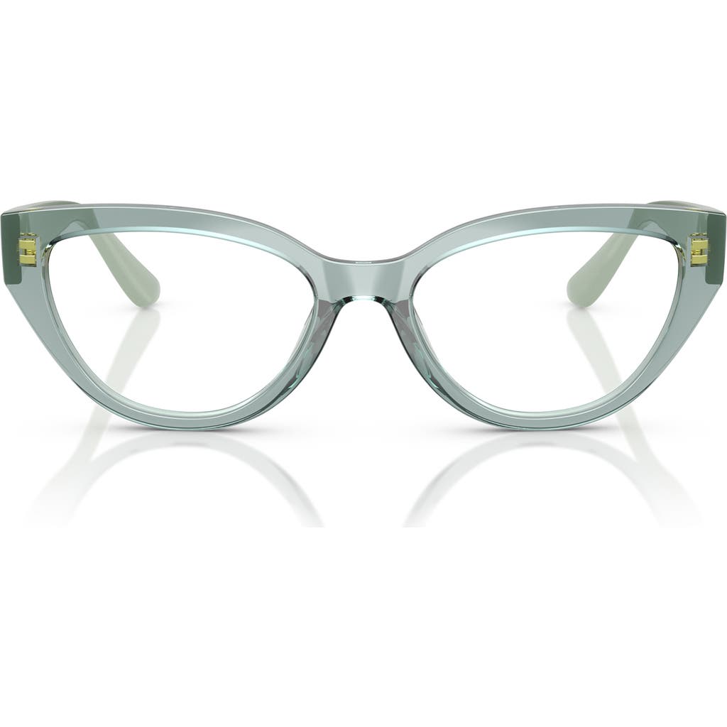Vogue 50mm Cat Eye Optical Glasses In Transparent Green