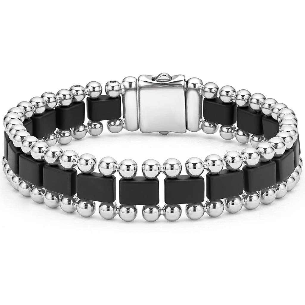 Lagos Anthem Ceramic Link Bracelet In Black