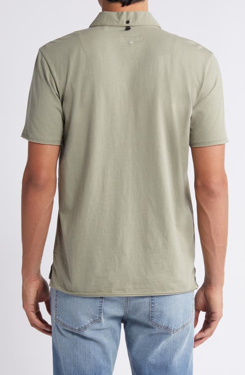 Shop Rag & Bone Principal Jersey Organic Cotton Polo In Vetiver