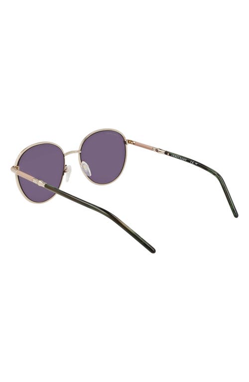Longchamp 53mm Gradient Round Sunglasses In Gold/khaki