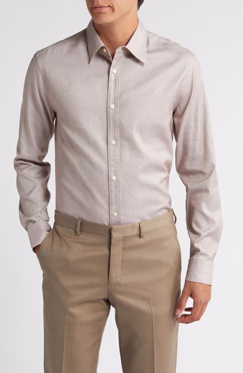 Adley Slim Fit Grid Check Cotton Button-Up Shirt