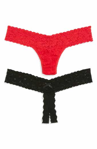 Hanky Panky Signature Lace Low Rise Crotchless Thong