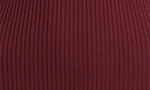 Shop Good American Virgo Sleeveless Rib Sweater Dress In Oxblood002