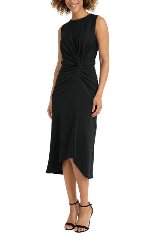 Maggy London Ruched Sleeveless Midi Dress at Nordstrom,