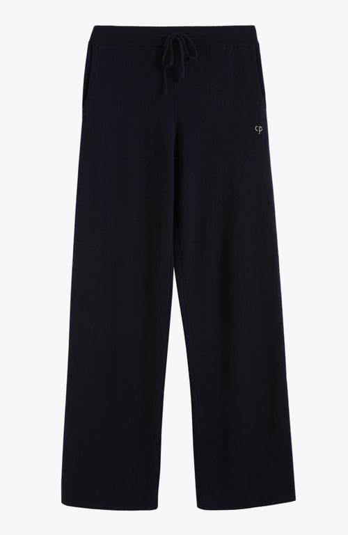 Shop Chinti & Parker Pure Cashmere Wide Leg Pants In Navy