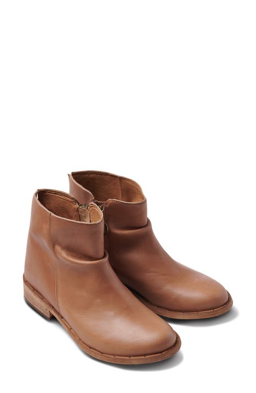 Quail Slouchy Zip Bootie in Saddle