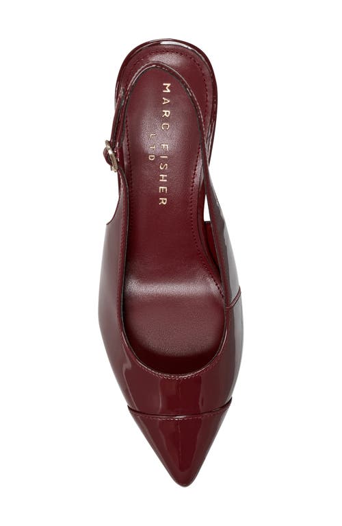 Shop Marc Fisher Ltd Blakeley Slingback Pointed Toe Pump In Dark Red