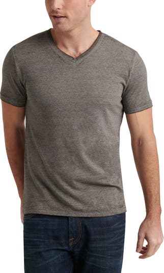 Lucky Brand Mens Venice Burnout V-neck Tee T Shirt in Gray for Men